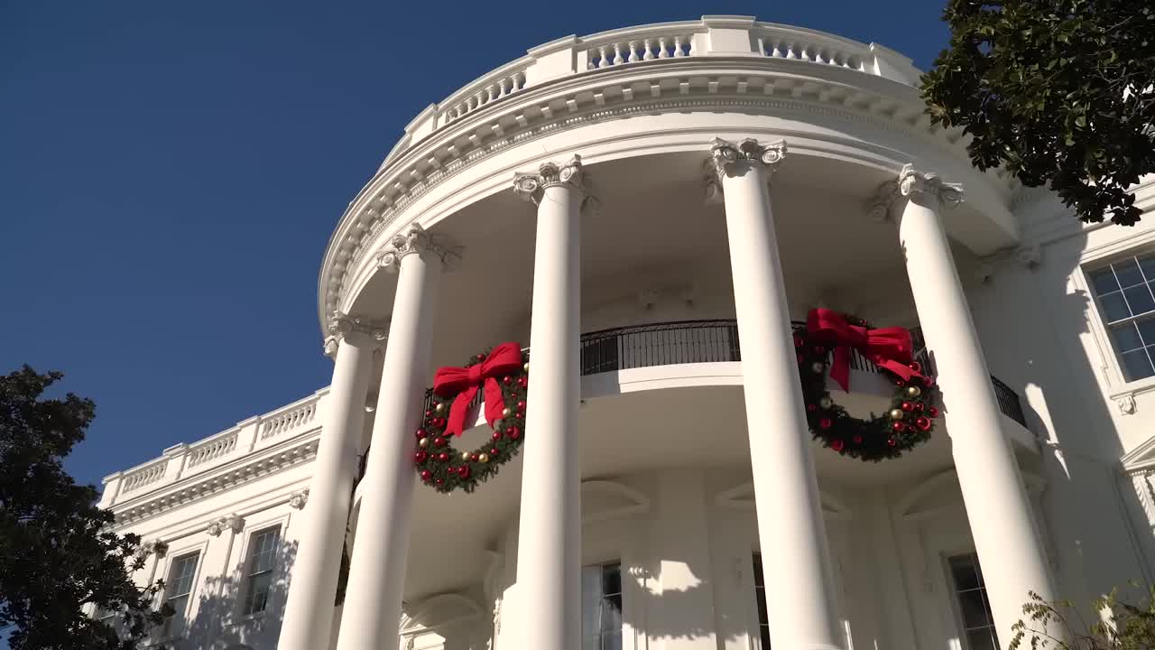 白宫。华盛顿特区。美利坚合众国。新年。视频下载