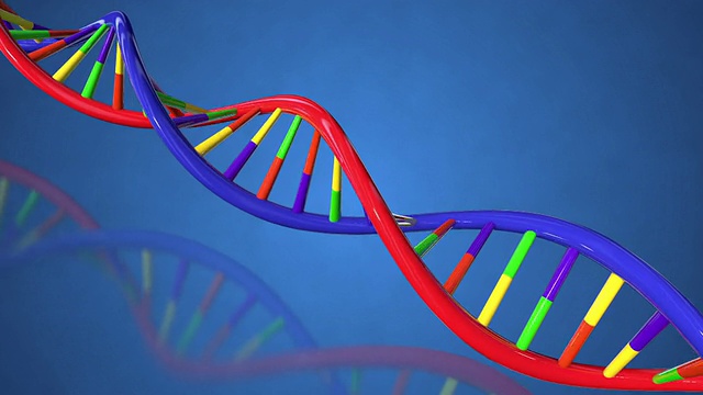 彩色DNA结构可循环全高清视频素材