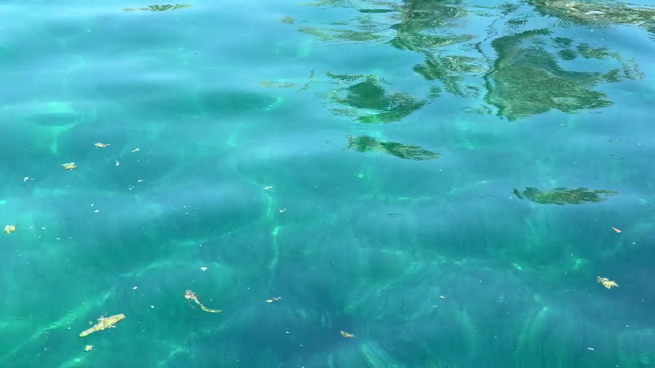 气泡浮到水面，埃及锡瓦的克利奥帕特拉泉视频下载