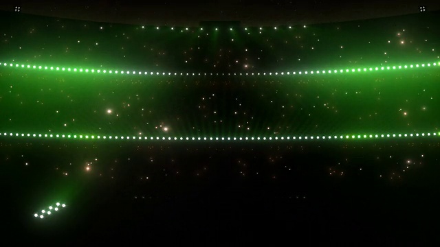 体育场泛光灯。绿色的。视频素材