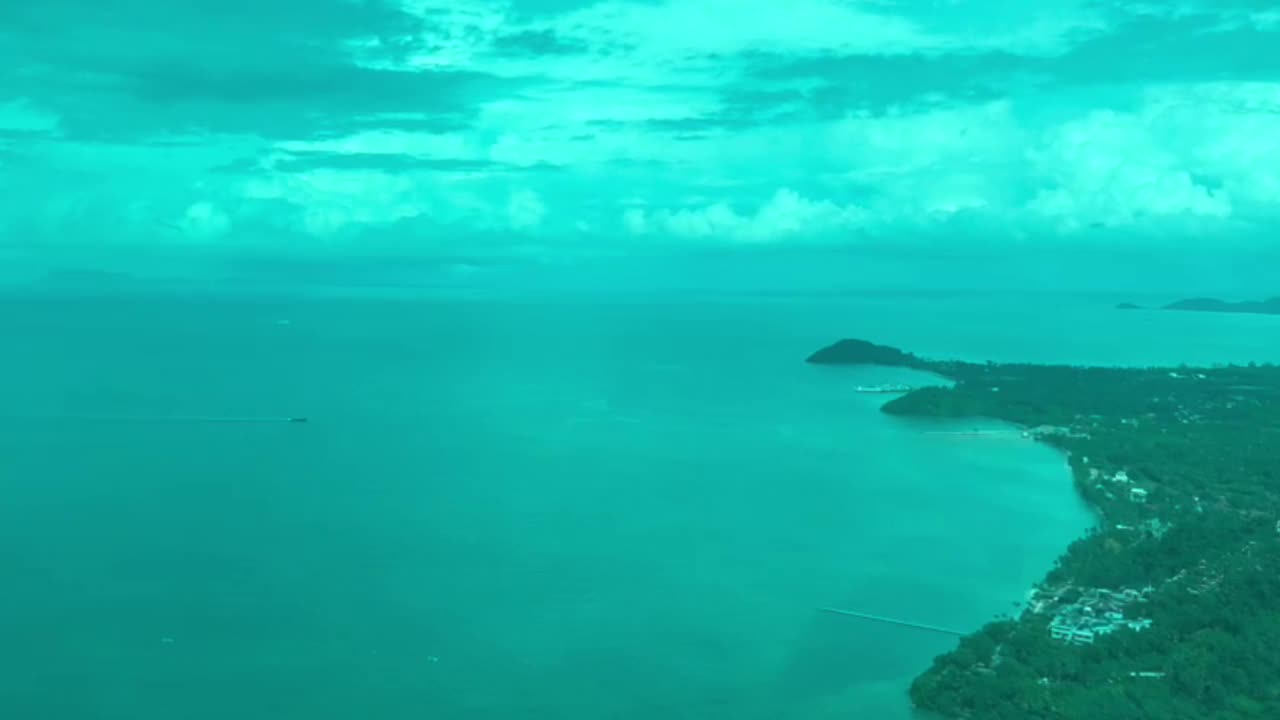 鸟瞰美丽的热带泰国苏梅岛视频下载