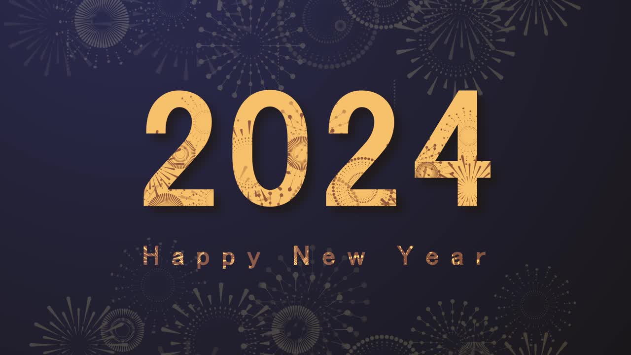 2024年新年快乐。视频下载