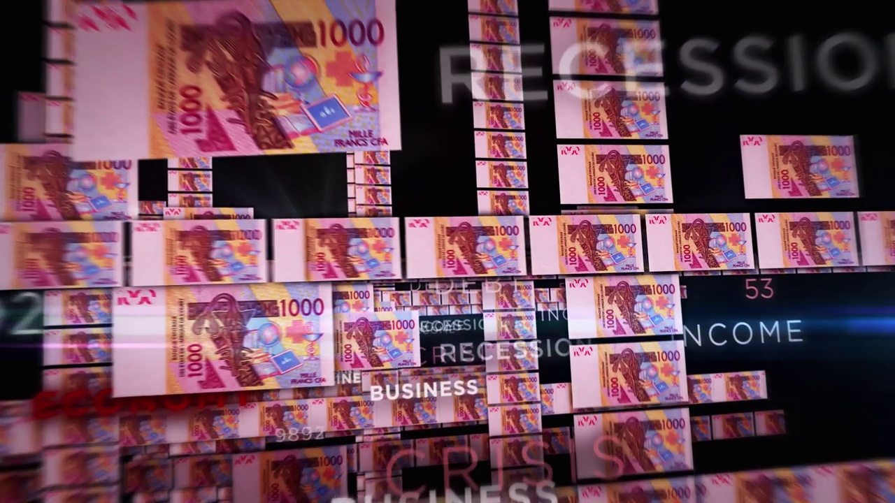 尼泊尔卢比货币钞票无缝循环飞行视频下载