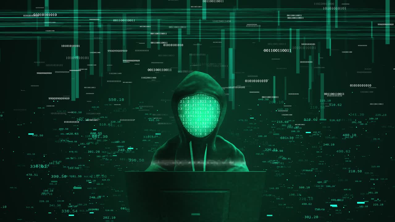 警告检测到系统黑客攻击。在线安全黑客编写的恶意软件程序视频下载