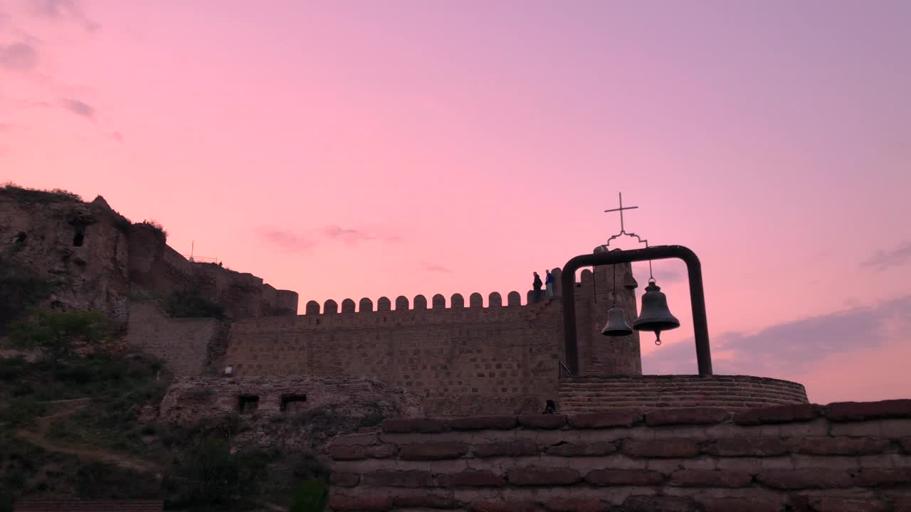 格鲁吉亚第比利斯市的堡垒视频下载