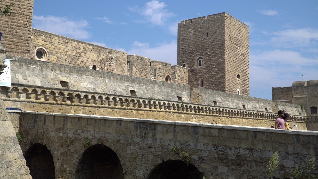 意大利巴里的斯瓦本城堡，4K视频下载