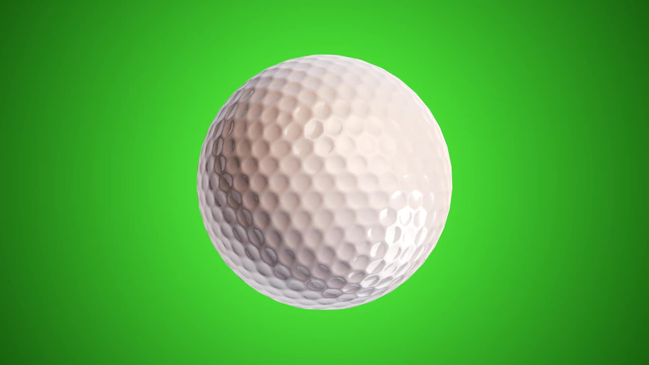 高尔夫球旋转循环视频绿色梯度背景视频下载