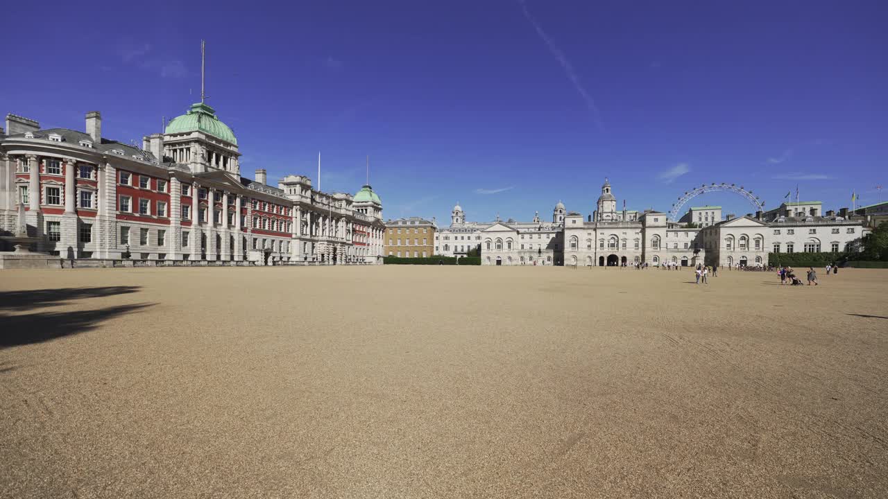 伦敦骑兵卫队大楼和阅兵场视频素材
