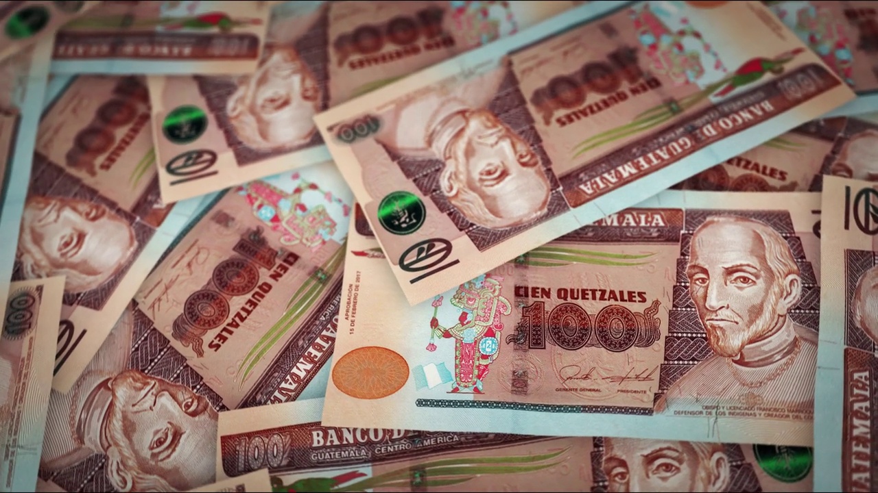 瓜地马拉quetzal不断堆积的金钱无缝循环视频下载