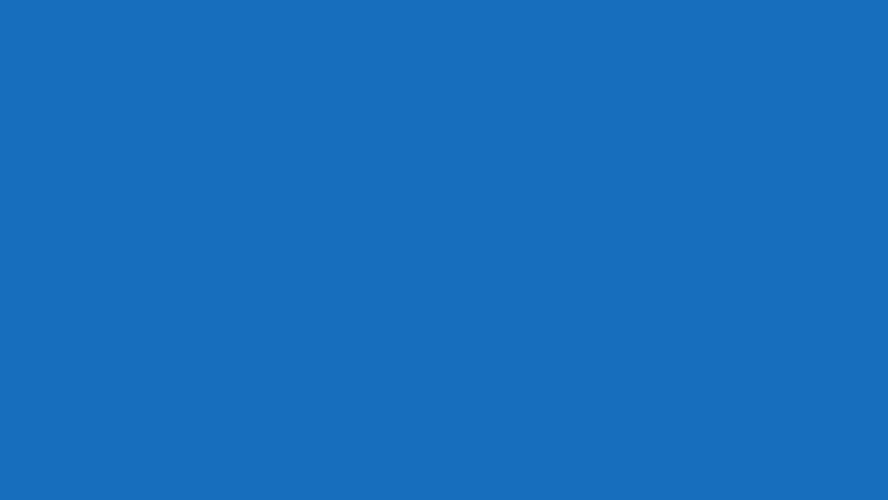 蓝色矩形贴纸卷曲的角落孤立在一个白色的背景。3d渲染动画。视频下载