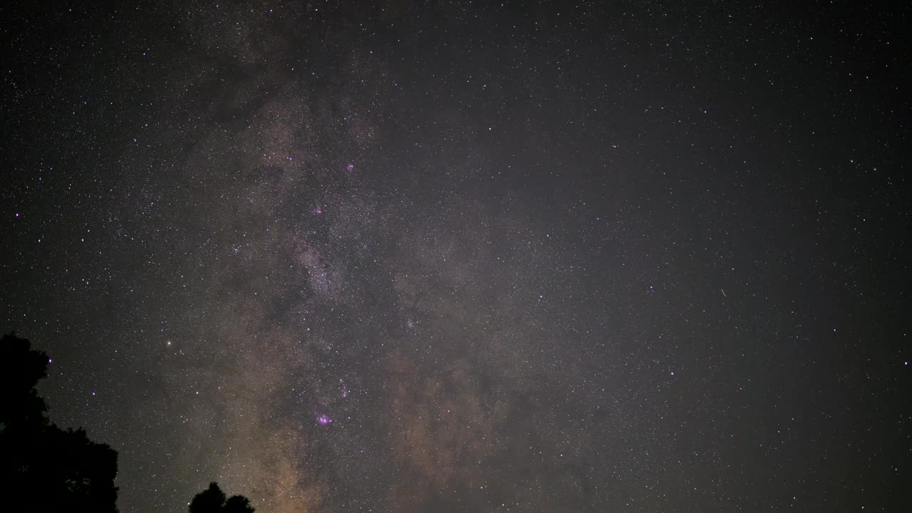 夜空上的银河，时光流逝视频素材