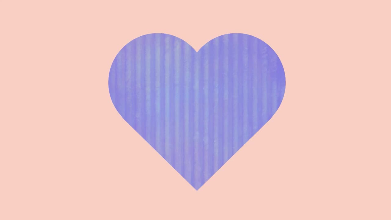 紫色闪闪发光的心衬着今年的颜色。情人节，爱视频下载