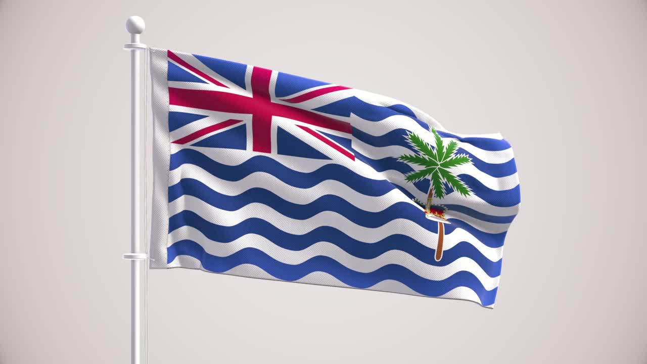 英属印度洋领土和阿尔法海峡的旗帜视频下载
