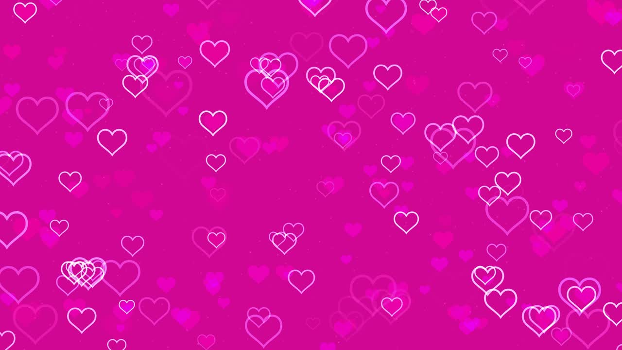 粉红色的心跳动浪漫的运动背景视频下载