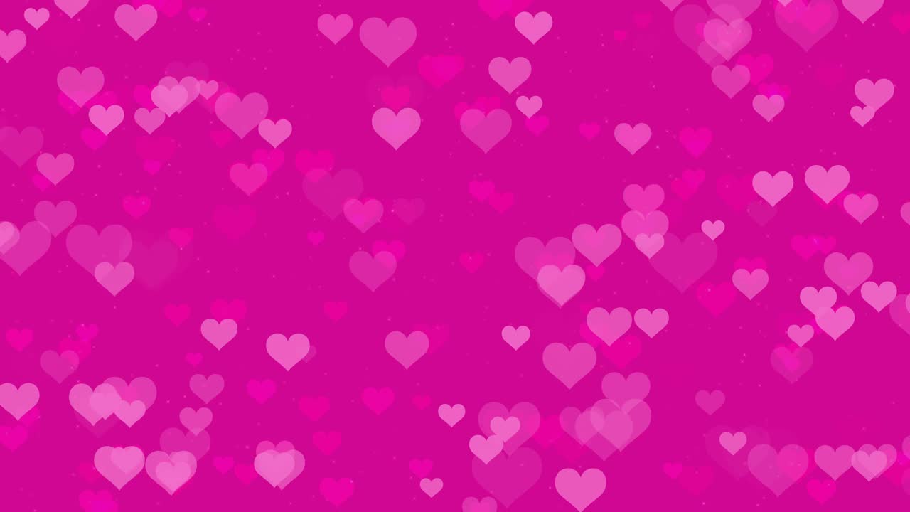 生动的粉红色心浪漫爱情运动背景视频下载