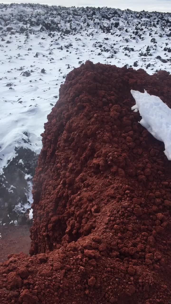 堪察加半岛的阿瓦钦基火山口视频下载