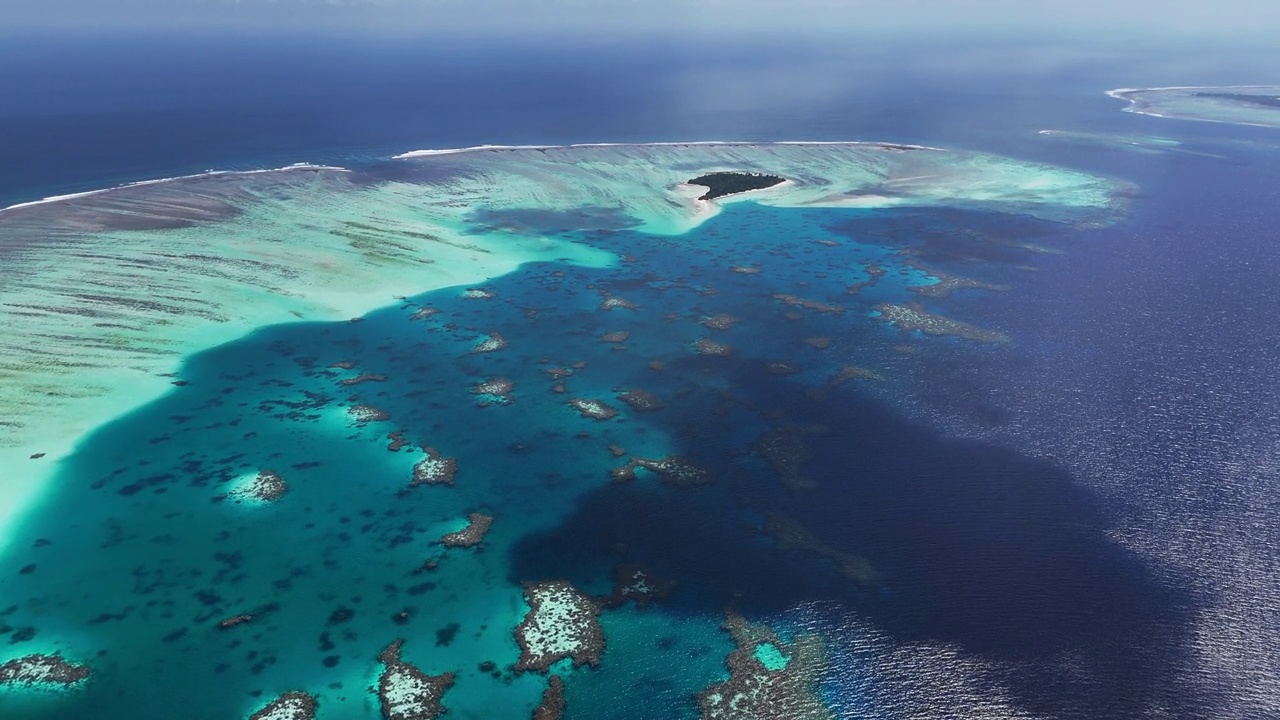 无人机拍摄的珊瑚礁视频下载