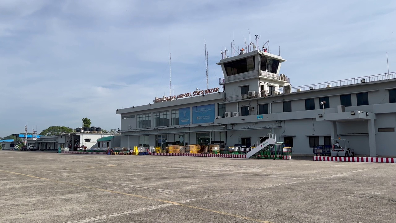 考克斯巴扎尔国际机场，孟加拉国的考克斯巴扎尔视频素材