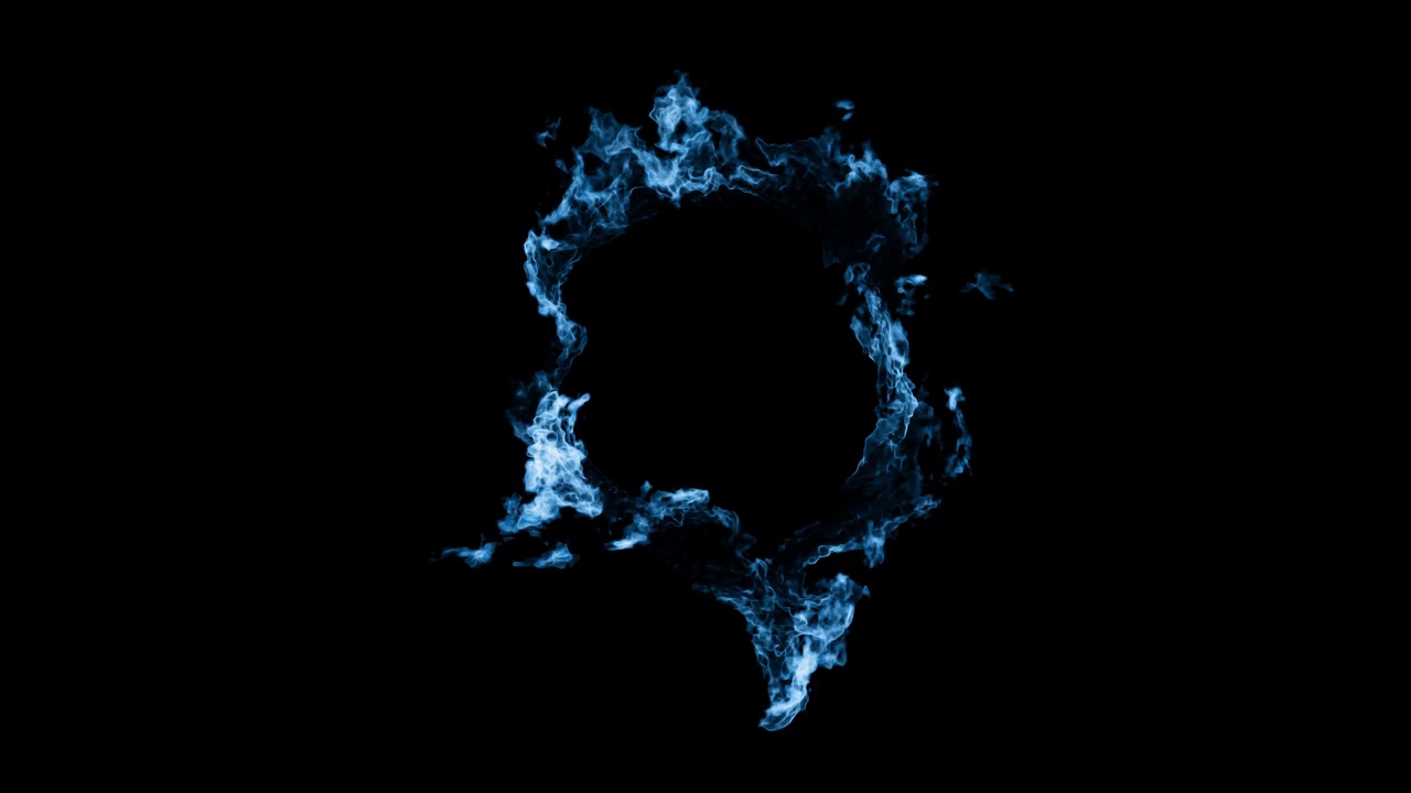 蓝色火焰燃烧循环效果动画视频下载