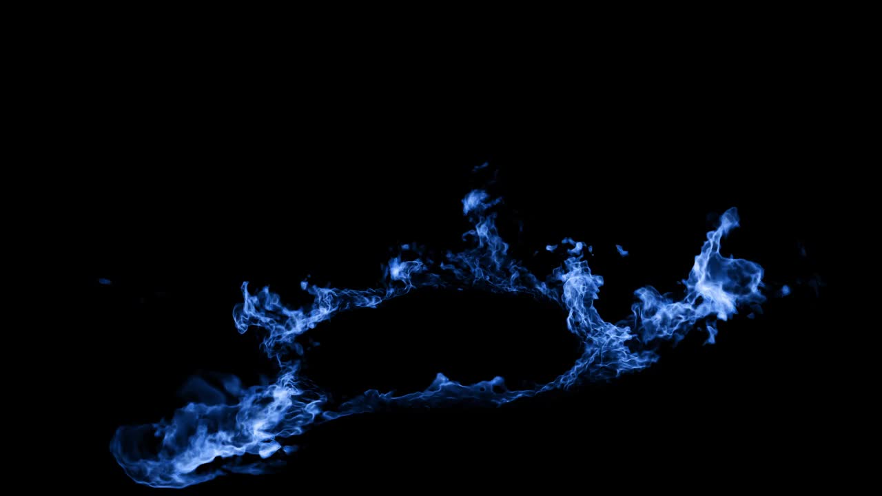 蓝色火焰燃烧循环效果动画视频下载