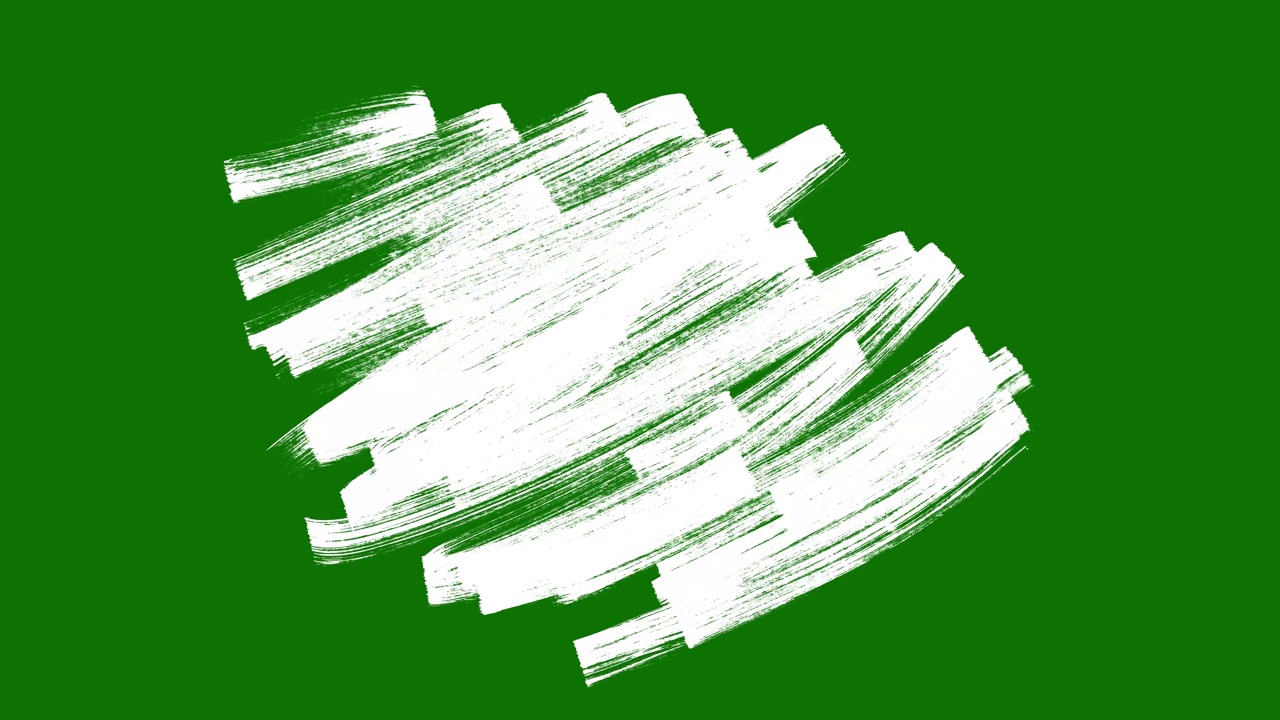 手绘白色垃圾刷元素在一个绿色的屏幕背景-动态图形的数字组成视频素材