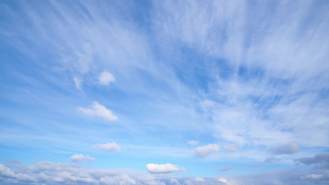 美丽的蓝天与柔软的白云时间为抽象的背景视频下载