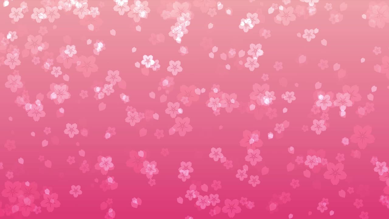 抽象花卉背景落樱花视频素材