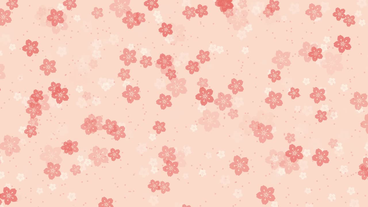 淡淡桃色背景上抽象的樱花视频素材