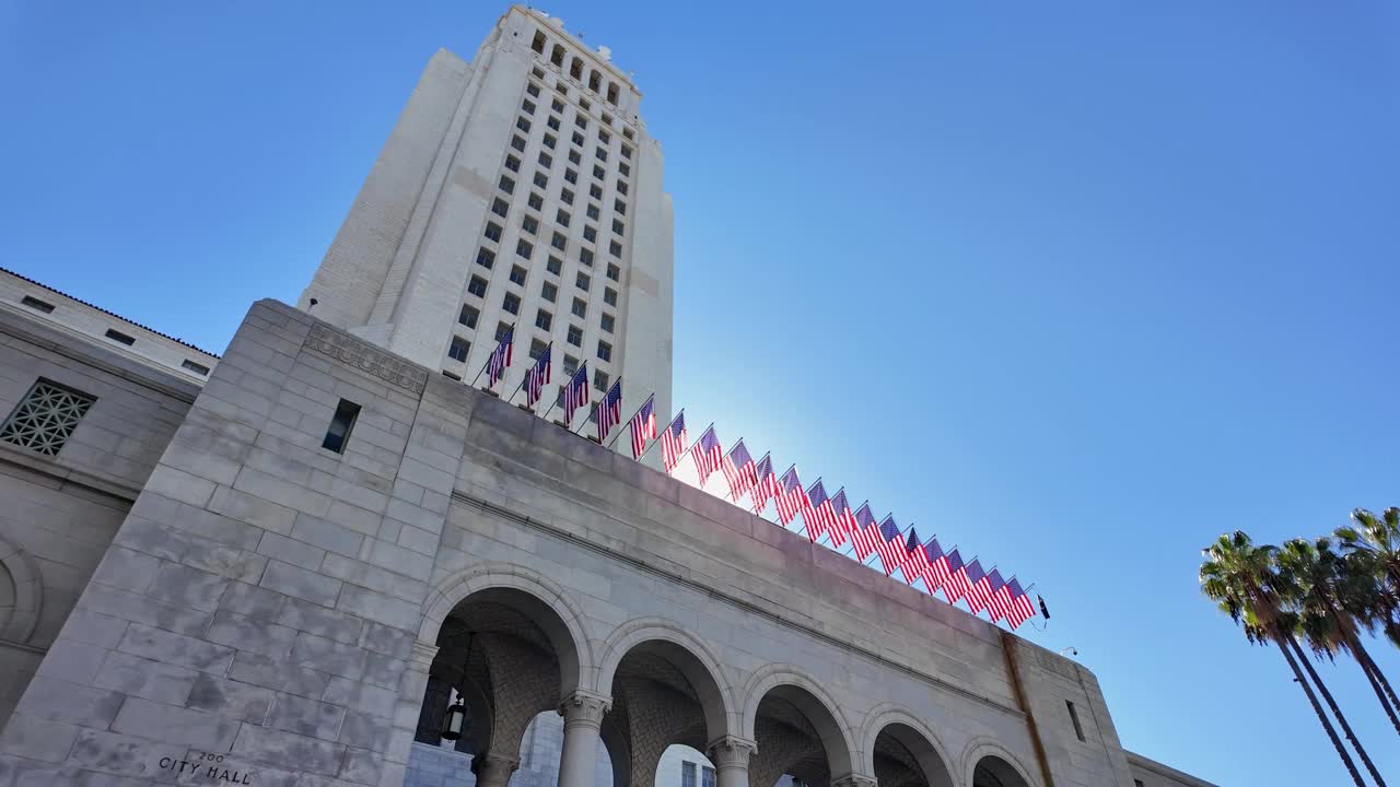 洛杉矶市政厅新古典主义建筑视频下载