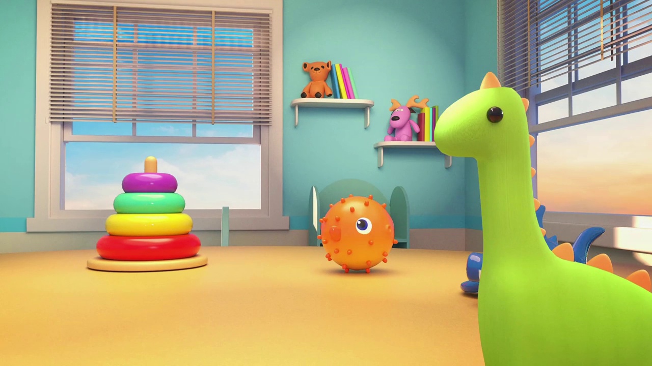 儿童频道电视开放3d动画与绿色屏幕视频下载