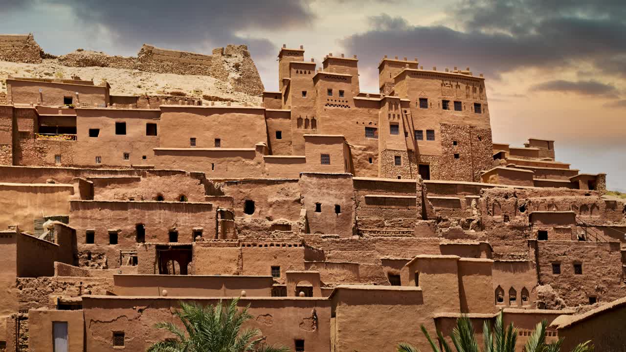 摩洛哥的Dandes Valley和Ait Benhaddou视频下载