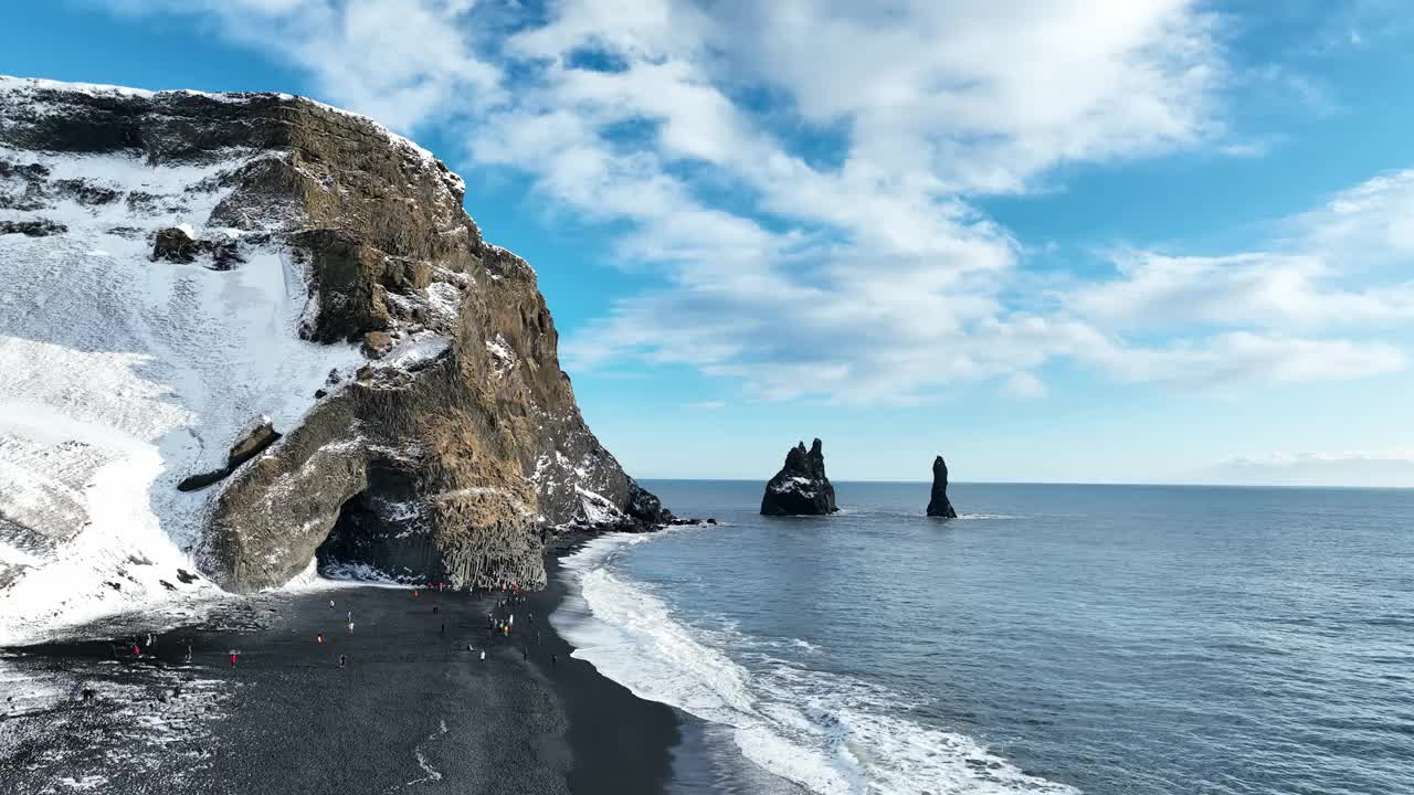 Reynisdrangar冰岛海栈Vik Myrdal 4K视频视频下载