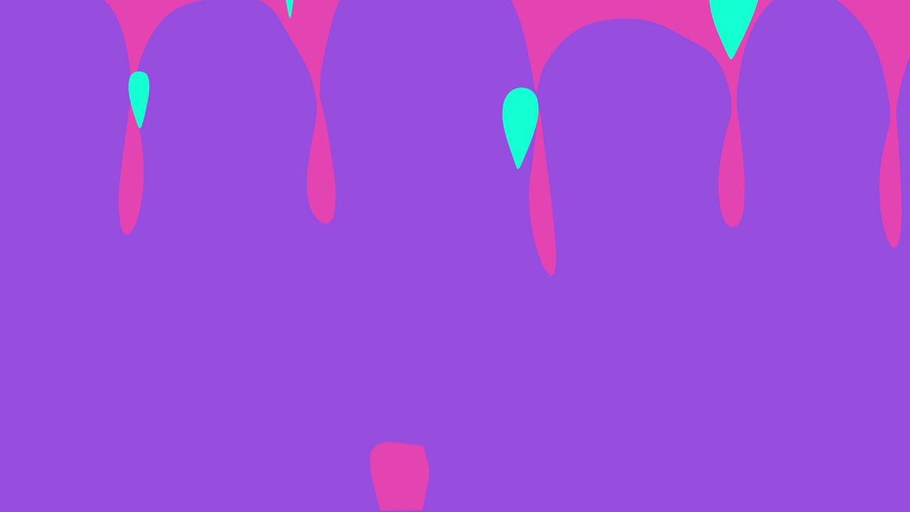 手绘液体过渡模板与粉红色，蓝色和紫色的颜色。白色背景平滑过渡。4K分辨率的交易模型视频下载