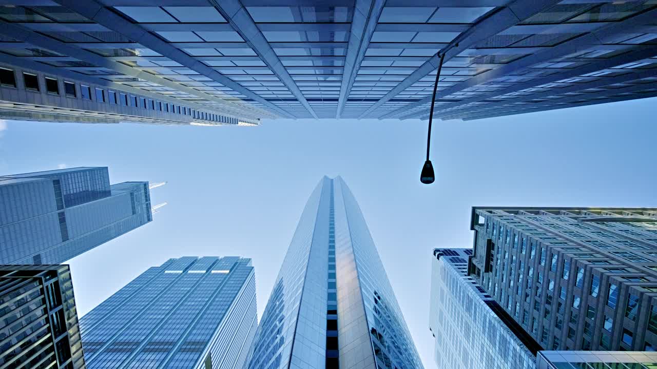 芝加哥金融区的现代塔楼视频下载