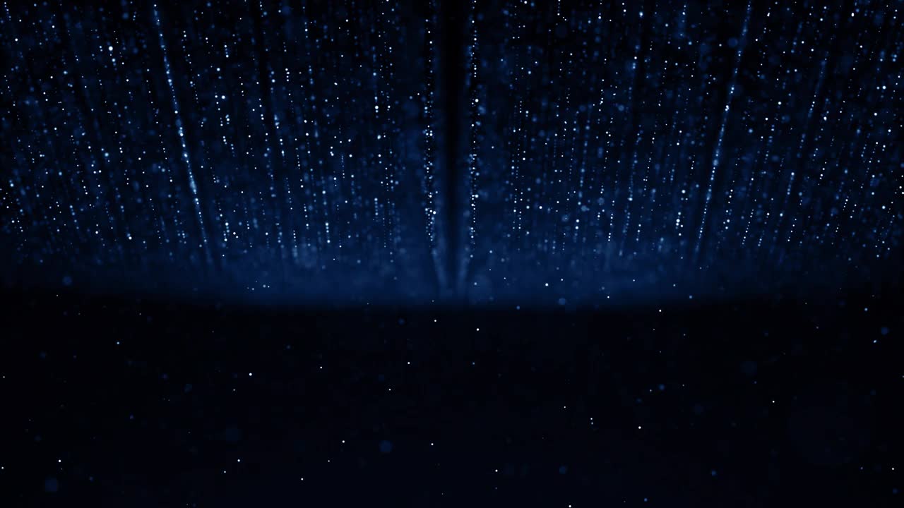 蓝色尘埃抽象光散景运动标题电影背景循环视频下载