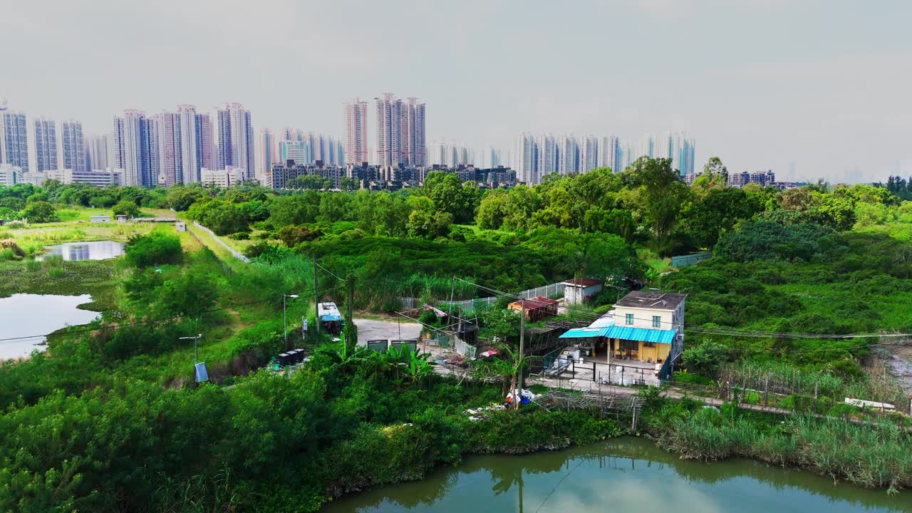 无人机拍摄的香港夏季养鱼场视频下载