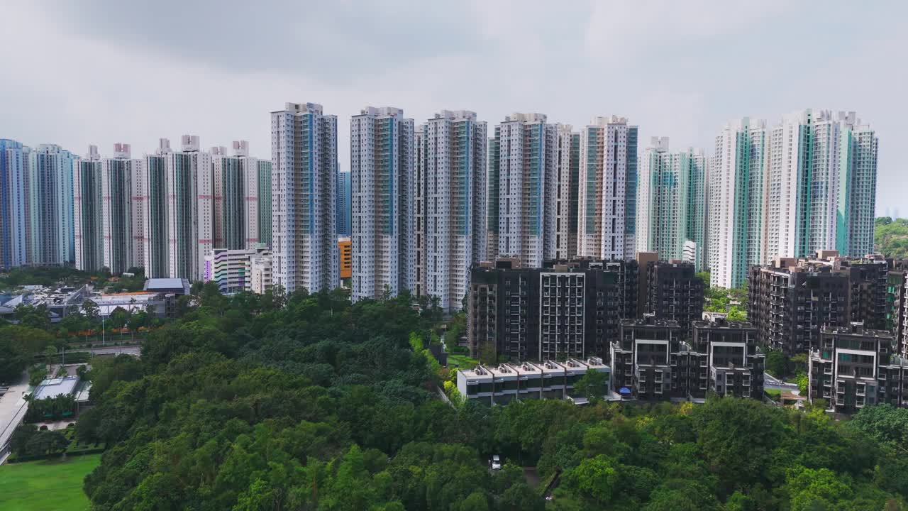 无人机拍摄的香港天水围房屋视频下载