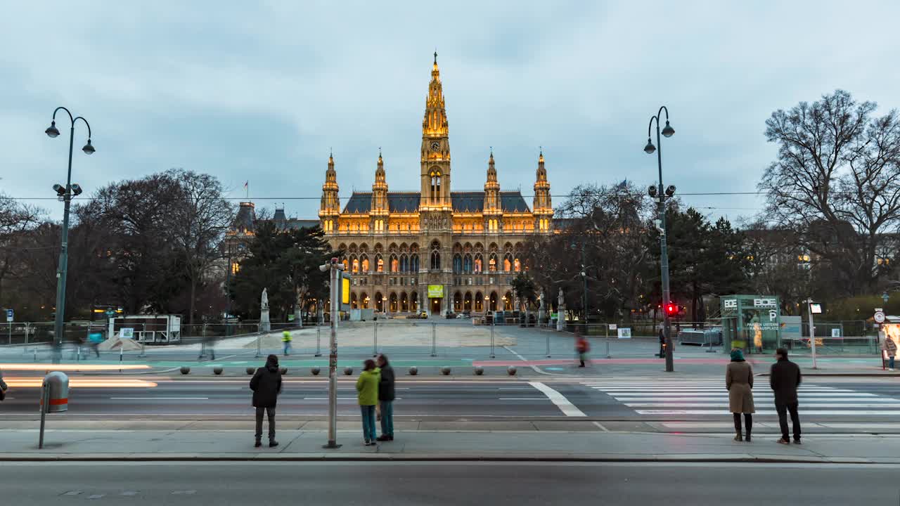 维也纳的Rathaus视频下载