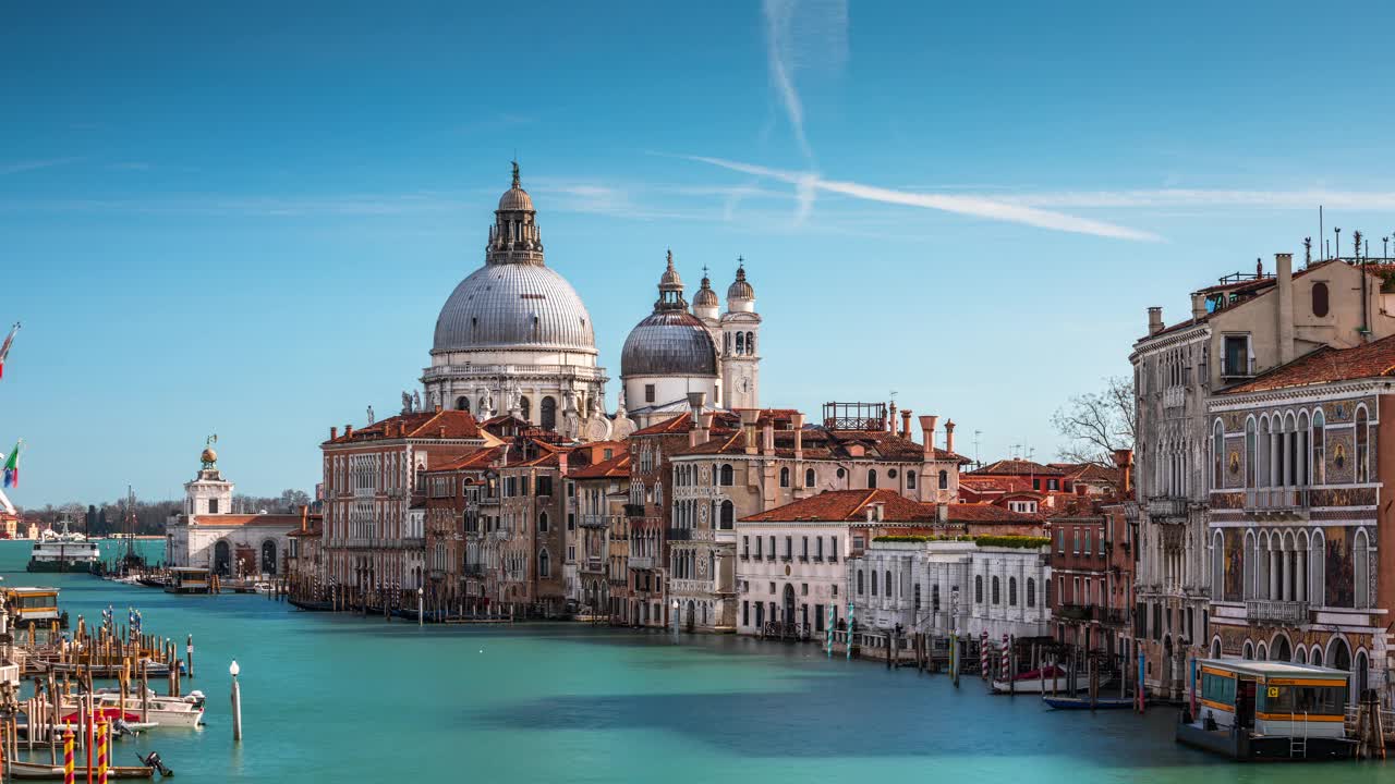 致敬圣玛丽亚大教堂和威尼斯大运河视频下载
