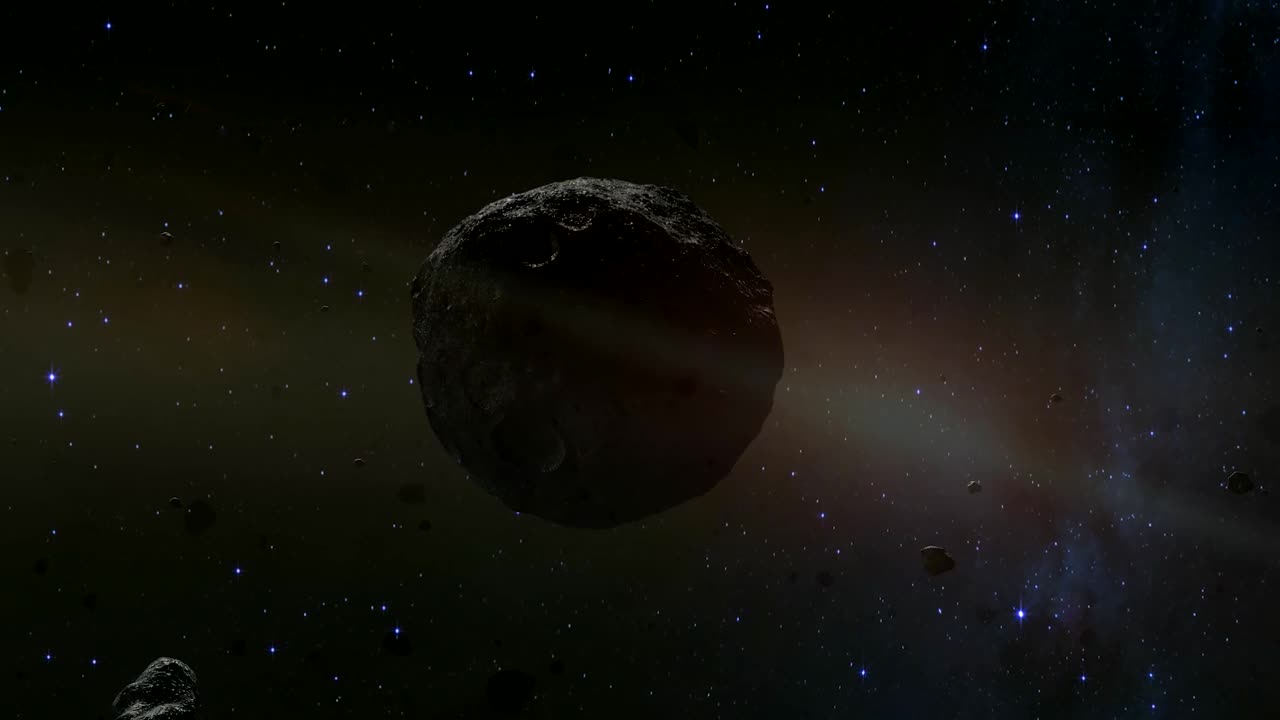 深空中的小行星或天体视频下载