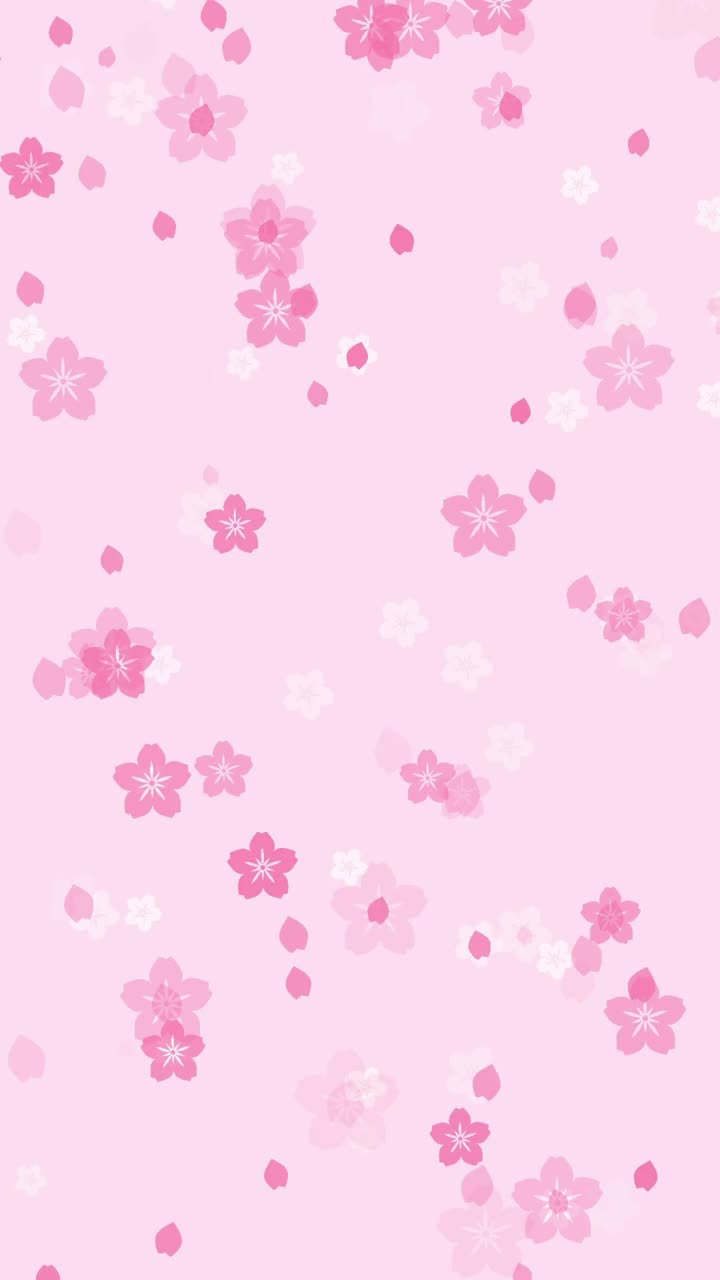 抽象的粉红色樱花垂直背景视频下载