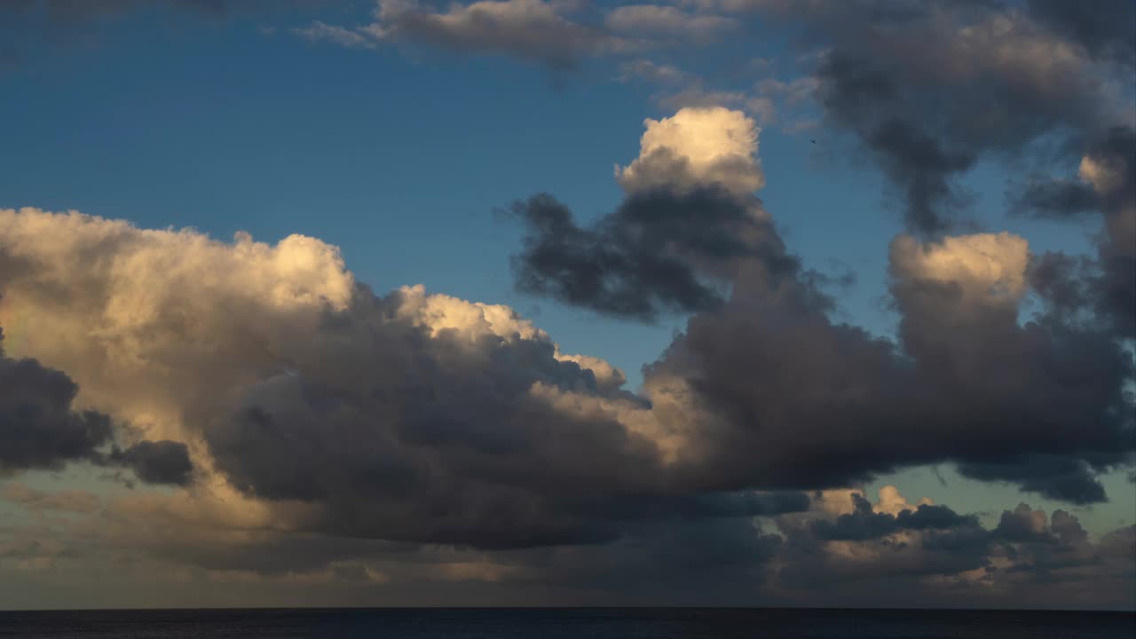 加勒比海岛屿上的天空风景视频下载