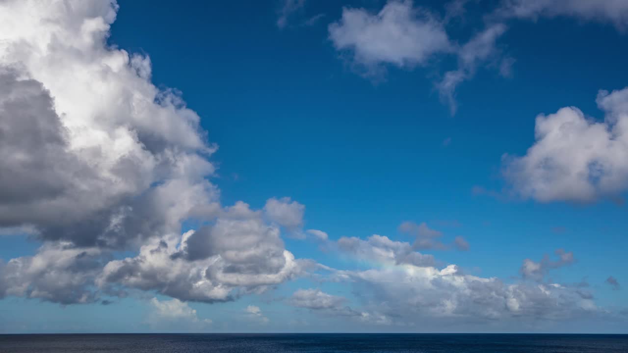 加勒比海岛屿上的天空风景视频下载