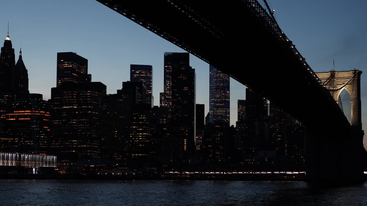 布鲁克林大桥黄昏视频下载