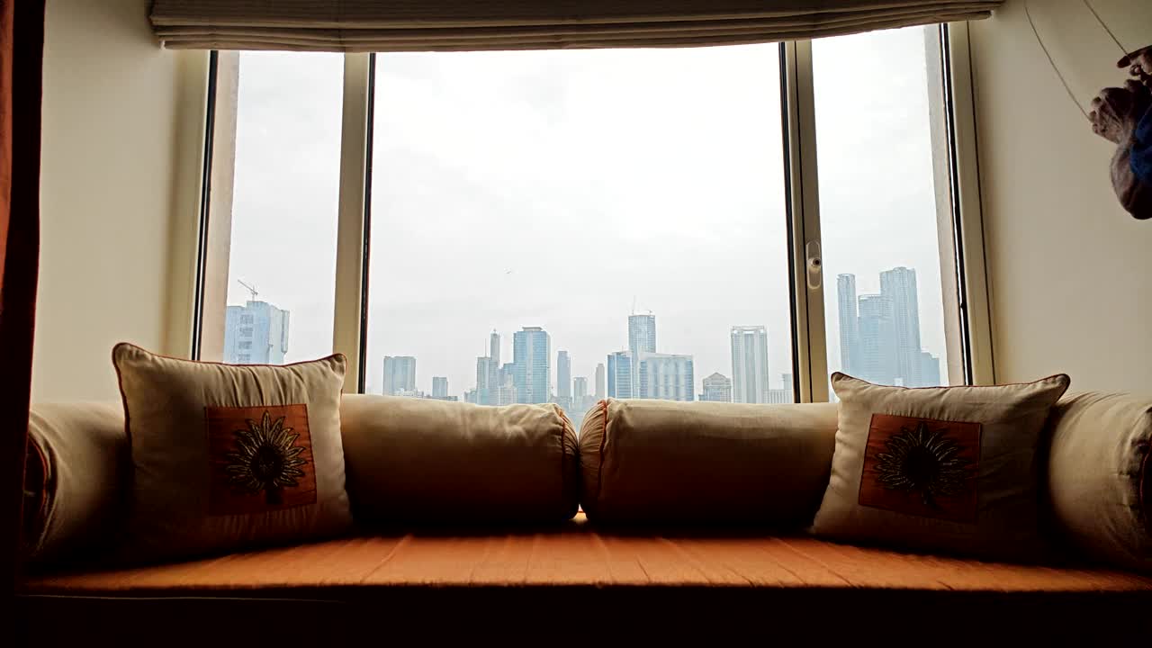 窗景，孟买。视频下载