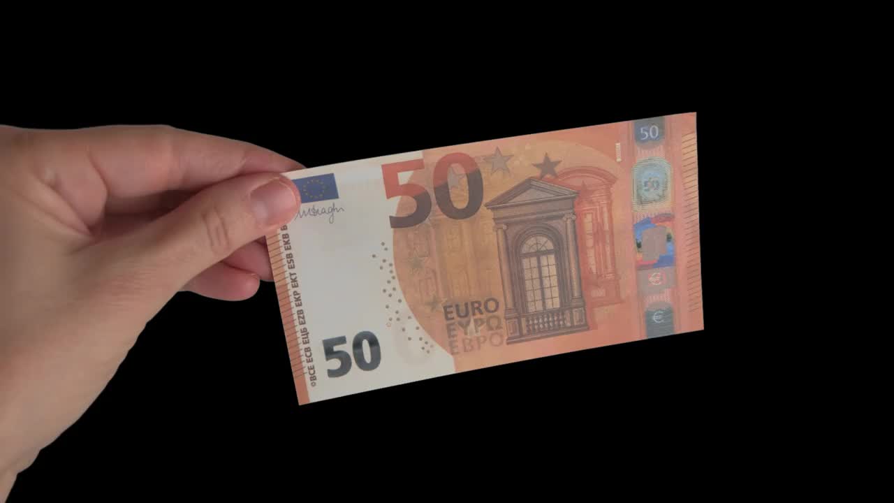 烧钞票绿屏欧元视频下载