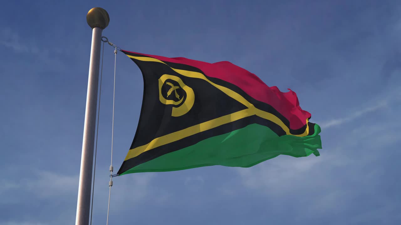 4K瓦努阿图国旗-可循环视频下载