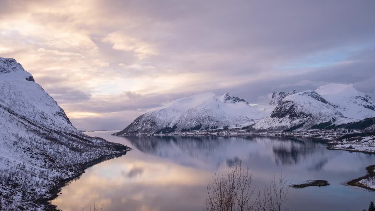 挪威罗弗敦岛，大自然的时间流逝视频下载