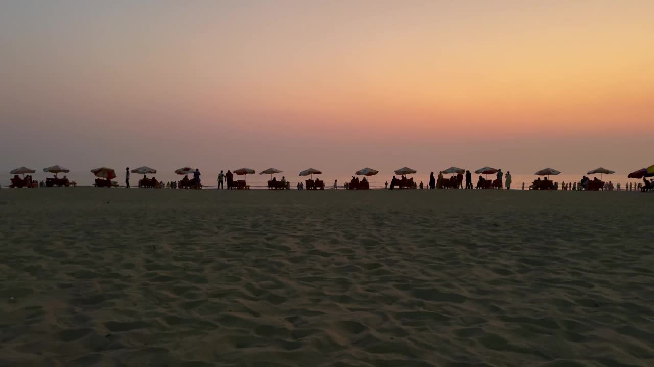 考克斯巴扎尔海滩的日落视频下载