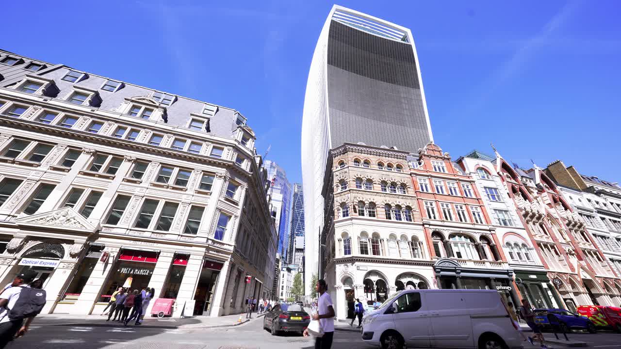 伦敦东廉价屋和芬彻奇街20号摩天大楼叫做对讲机视频下载